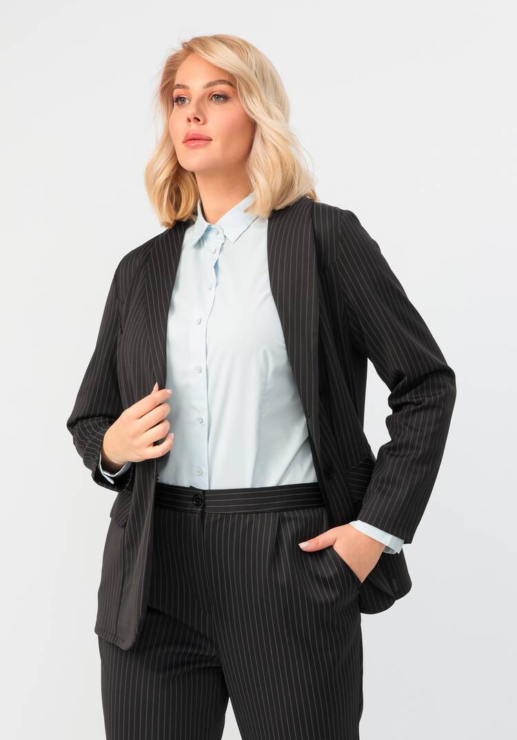 Пиджак однобортный в полоску шир.  750, рис. 37