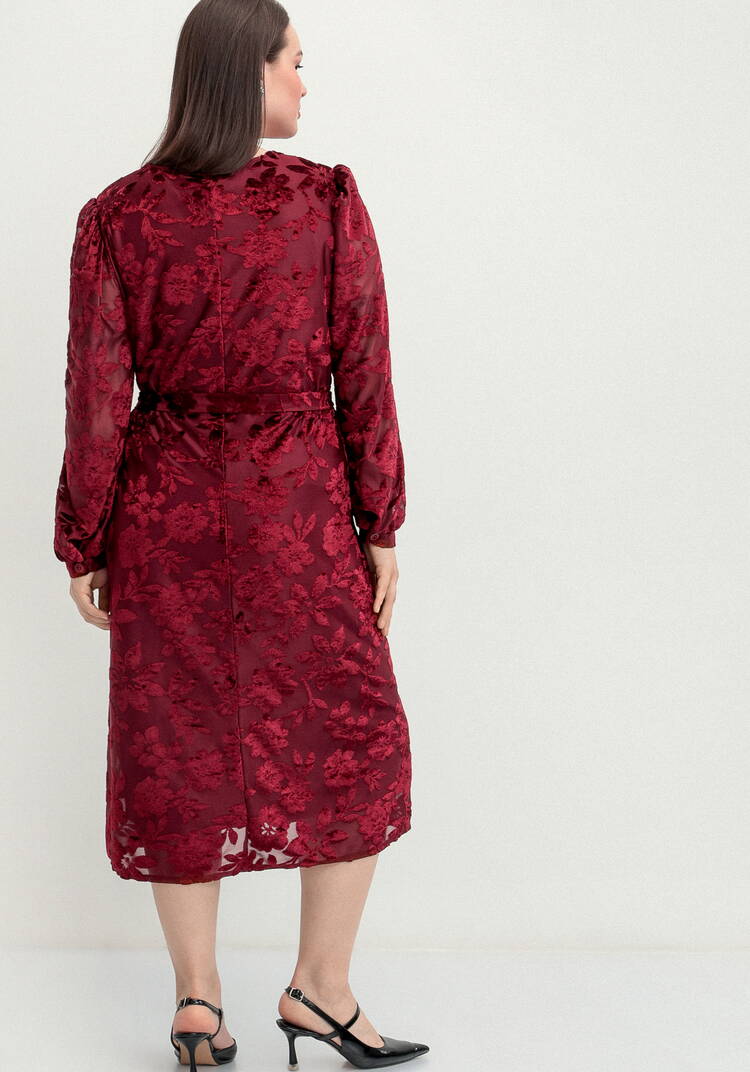 Платье с цветами из бархата шир.  750, рис. 3