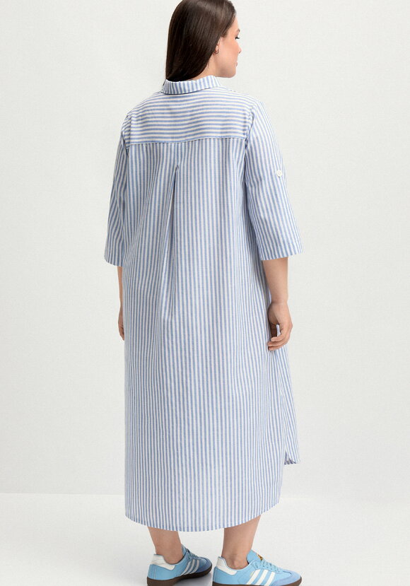 Платье-рубашка в полоску прямого силуэта шир.  580, рис. 18