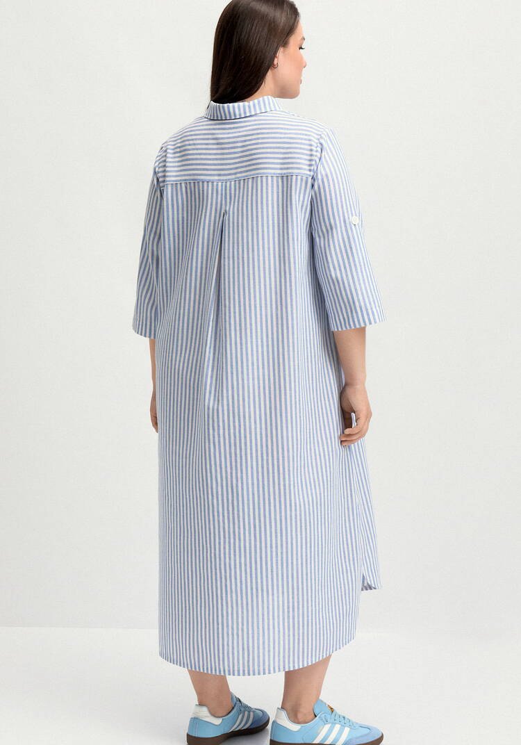 Платье-рубашка в полоску прямого силуэта шир.  750, рис. 18