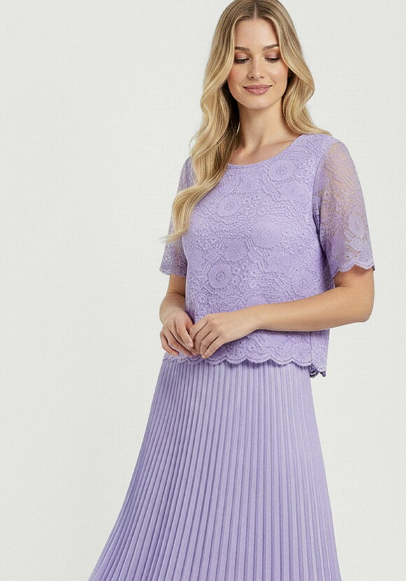 Платье комбинированное с ажурной тканью шир.  580, рис. 10