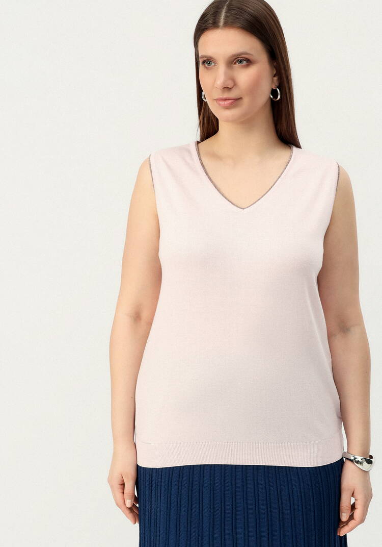 Топ с декором из метанити шир.  750, рис. 20