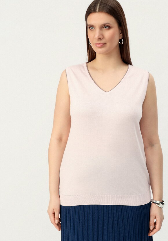 Топ с декором из метанити шир.  580, рис. 20