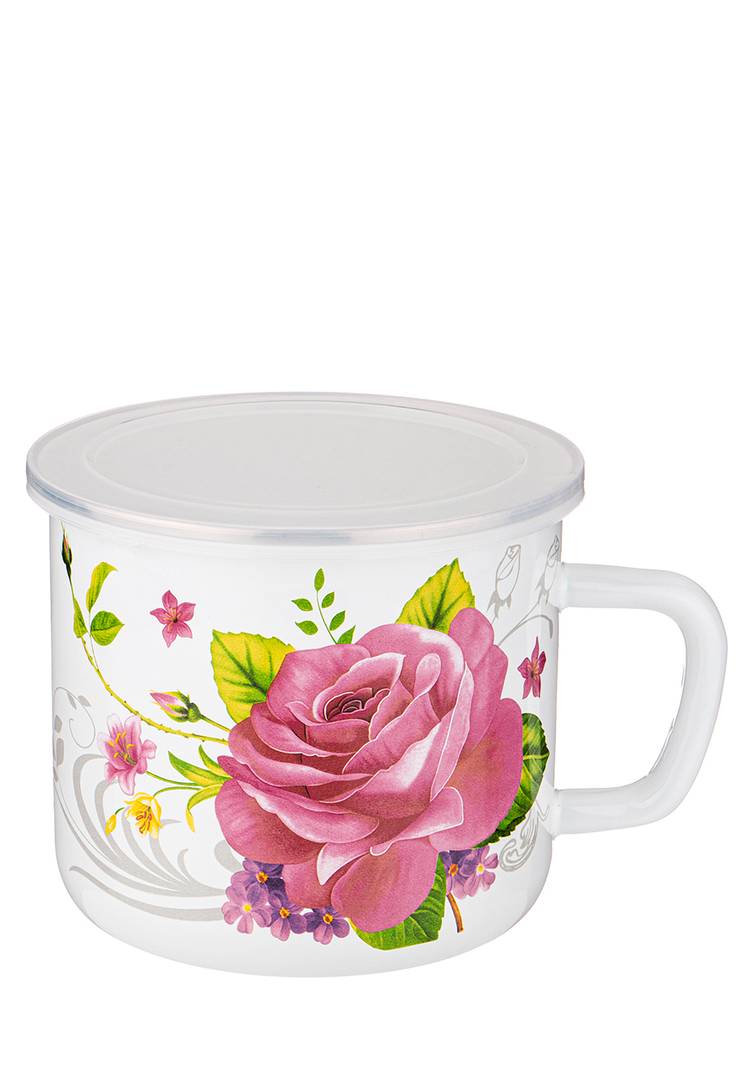 Кружка эмалированная с пластиковой крышкой шир.  750, рис. 11