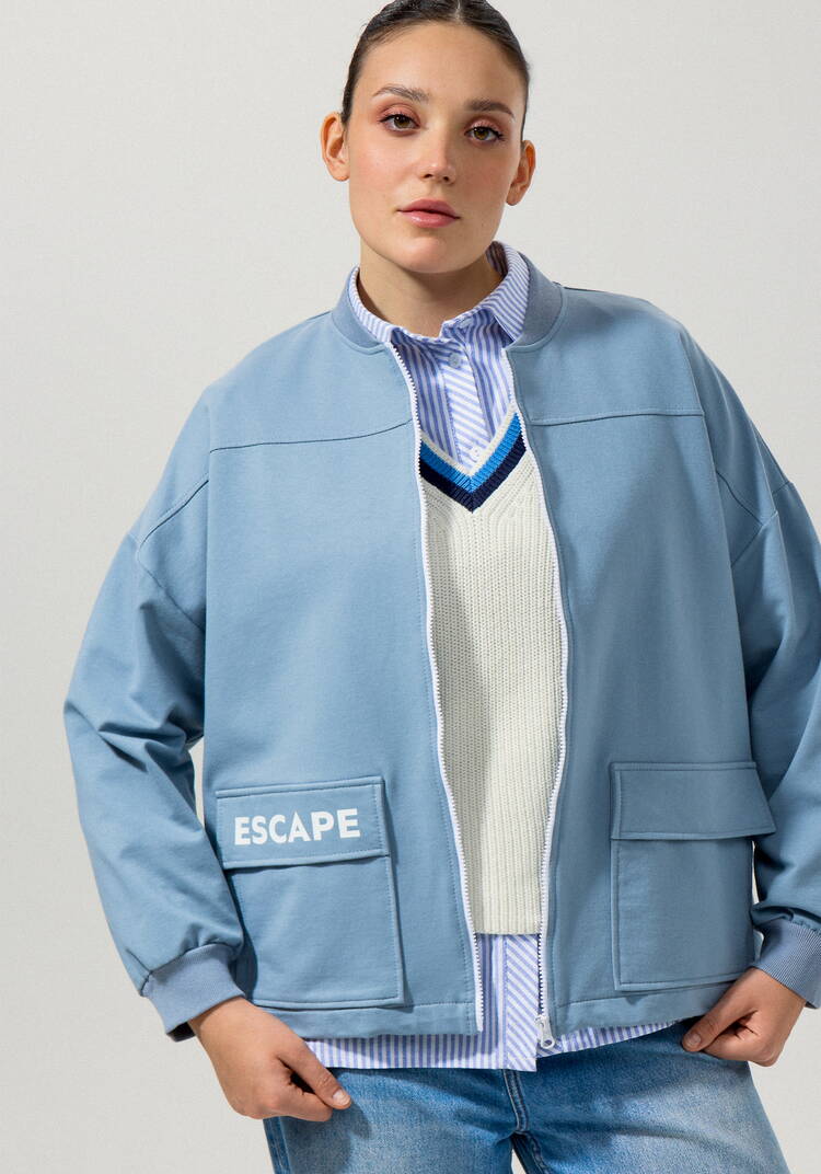 Бомбер с кулиской по низу шир.  750, рис. 32