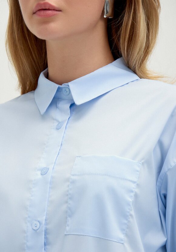 Рубашка оверсайз со спущенным плечом шир.  580, рис. 15