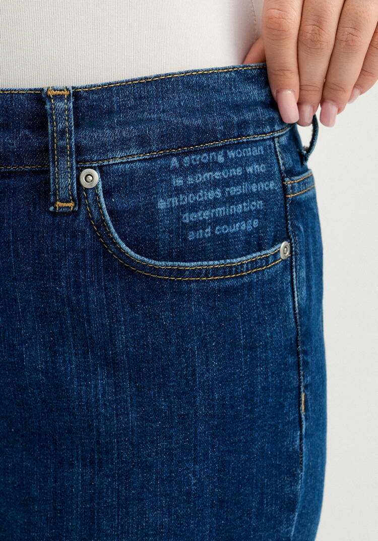 Джинсы прямые с принтом на кармане шир.  750, рис. 6