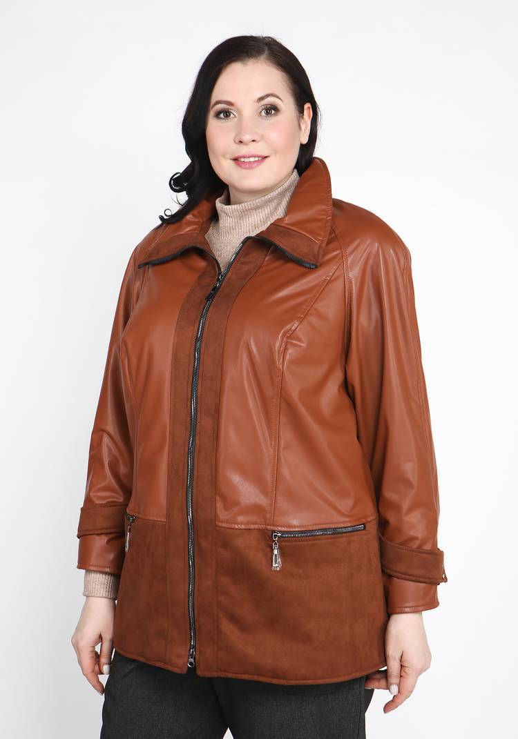 Куртка из экокожи на молнии шир.  750, рис. 10