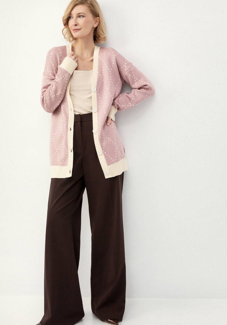 Кардиган с рисунком ромб шир.  750, рис. 16