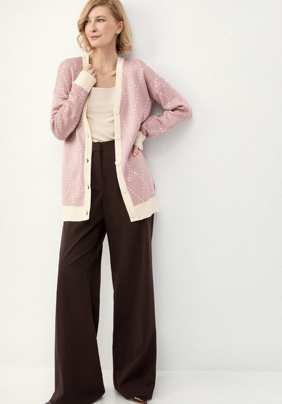 Кардиган с рисунком ромб шир.  580, рис. 16