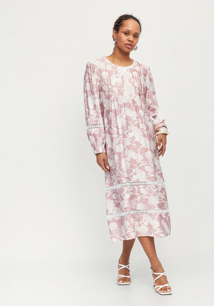 Платье с вставками кружева Катрин шир.  750, рис. 9