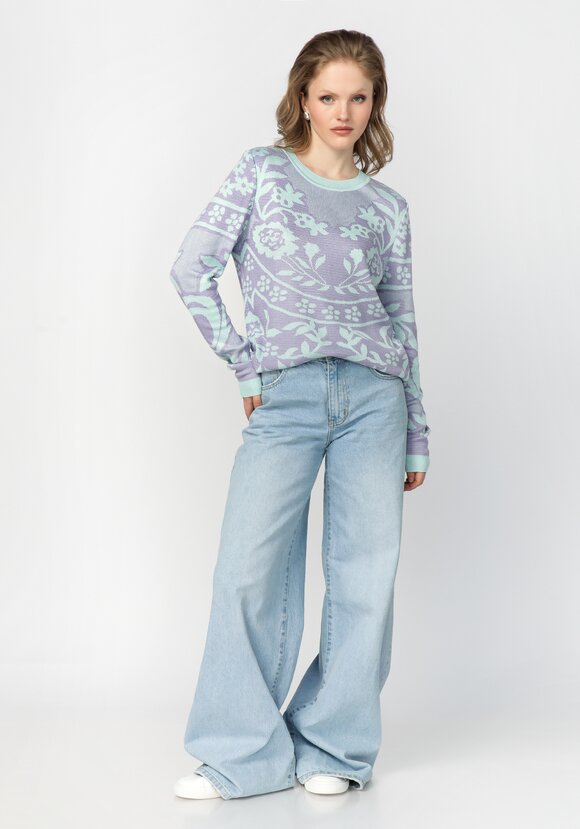 Джемпер женский с жаккардовым рисунком шир.  580, рис. 13