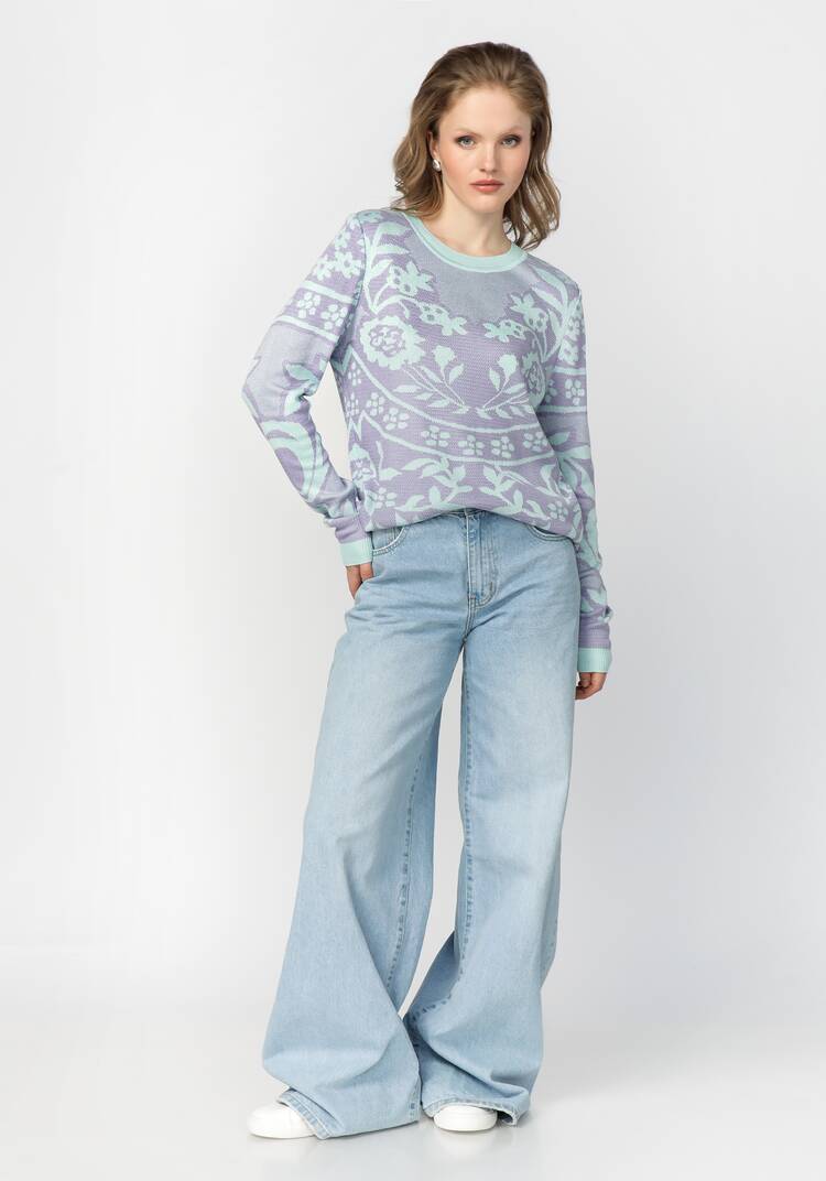 Джемпер женский с жаккардовым рисунком шир.  750, рис. 13