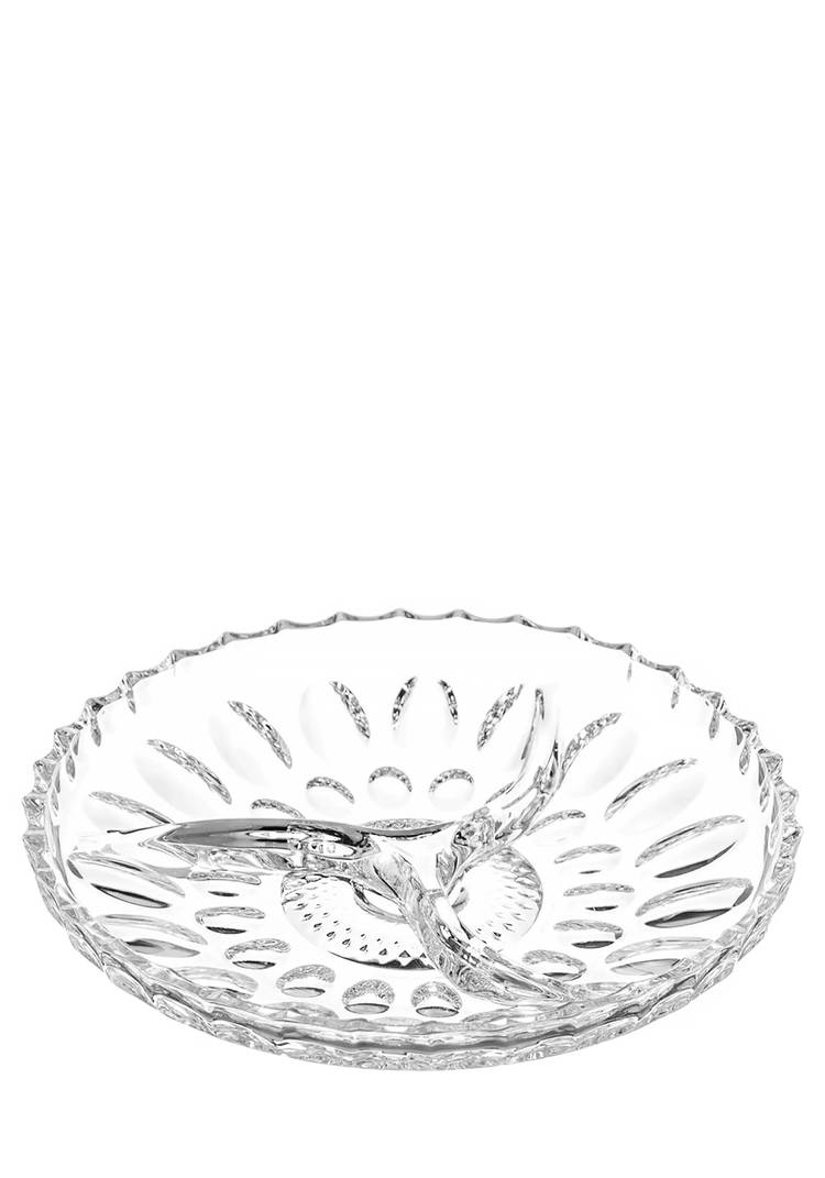 Стеклянная менажница с рельефными узорами шир.  750, рис. 3