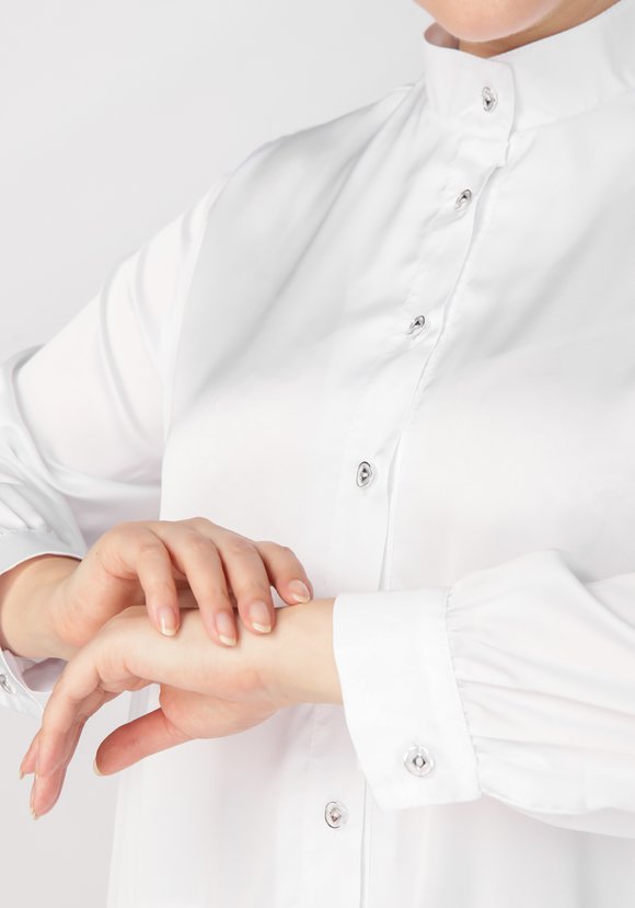 Блуза с воланом по низу шир.  580, рис. 4