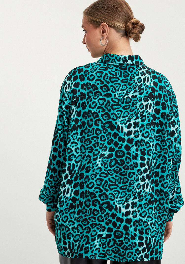 Блуза с леопардовым принтом Виталина шир.  750, рис. 18
