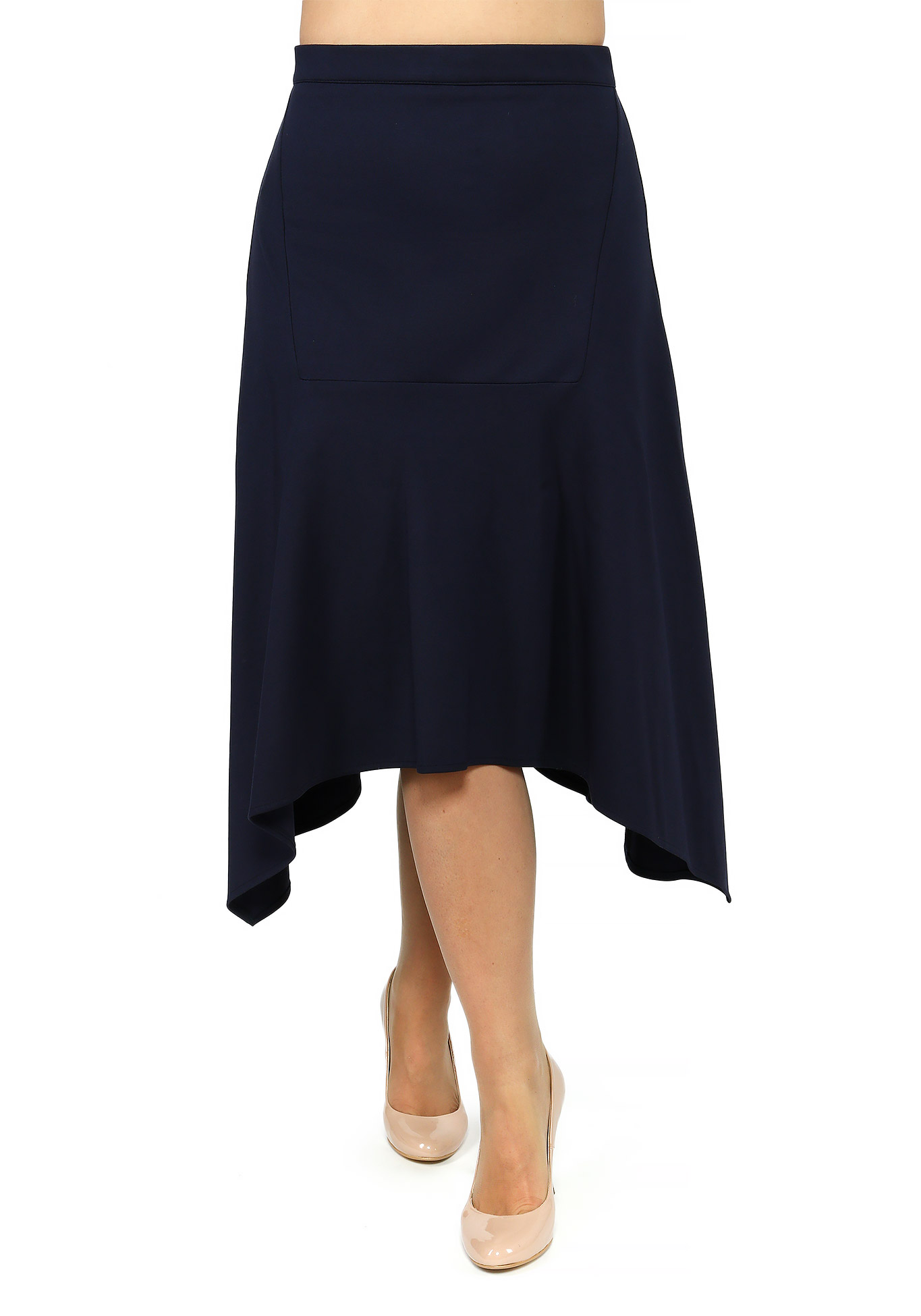 Юбка женская с асимметричным низом юбка с асимметричным воланом отделка неполным переплетением