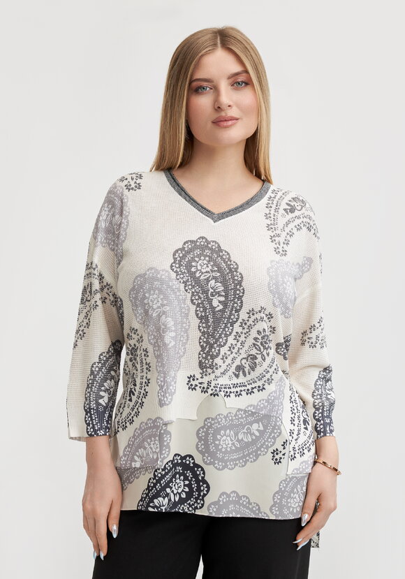 Джемпер-туника с дизайнерским принтомМилана шир.  580, рис. 4