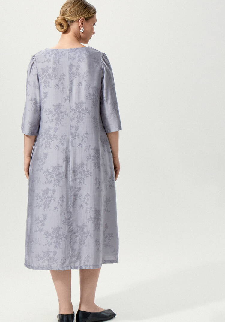 Платье изо льна с принтом свободного кроя шир.  750, рис. 11