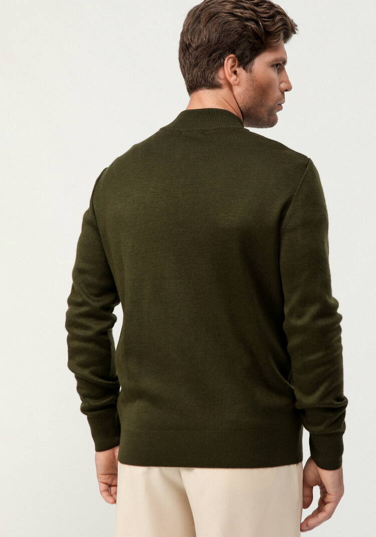 Свитер с воротником стойкой на молнии шир.  750, рис. 3