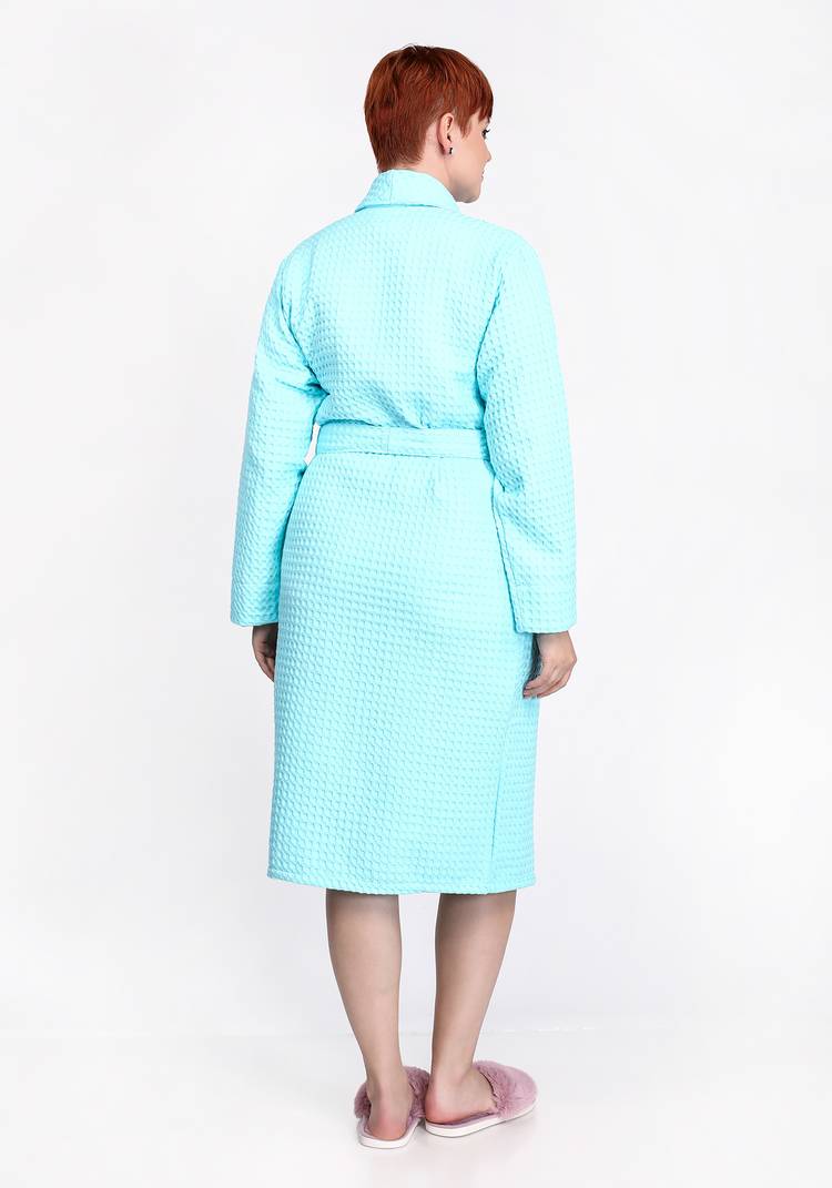 Халат вафельный в крупную клетку шир.  750, рис. 6