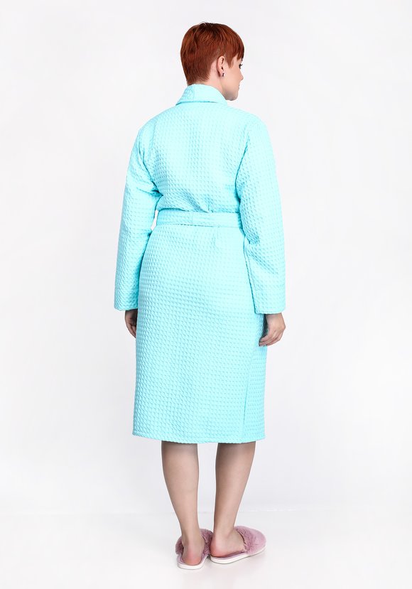 Халат вафельный в крупную клетку шир.  580, рис. 6