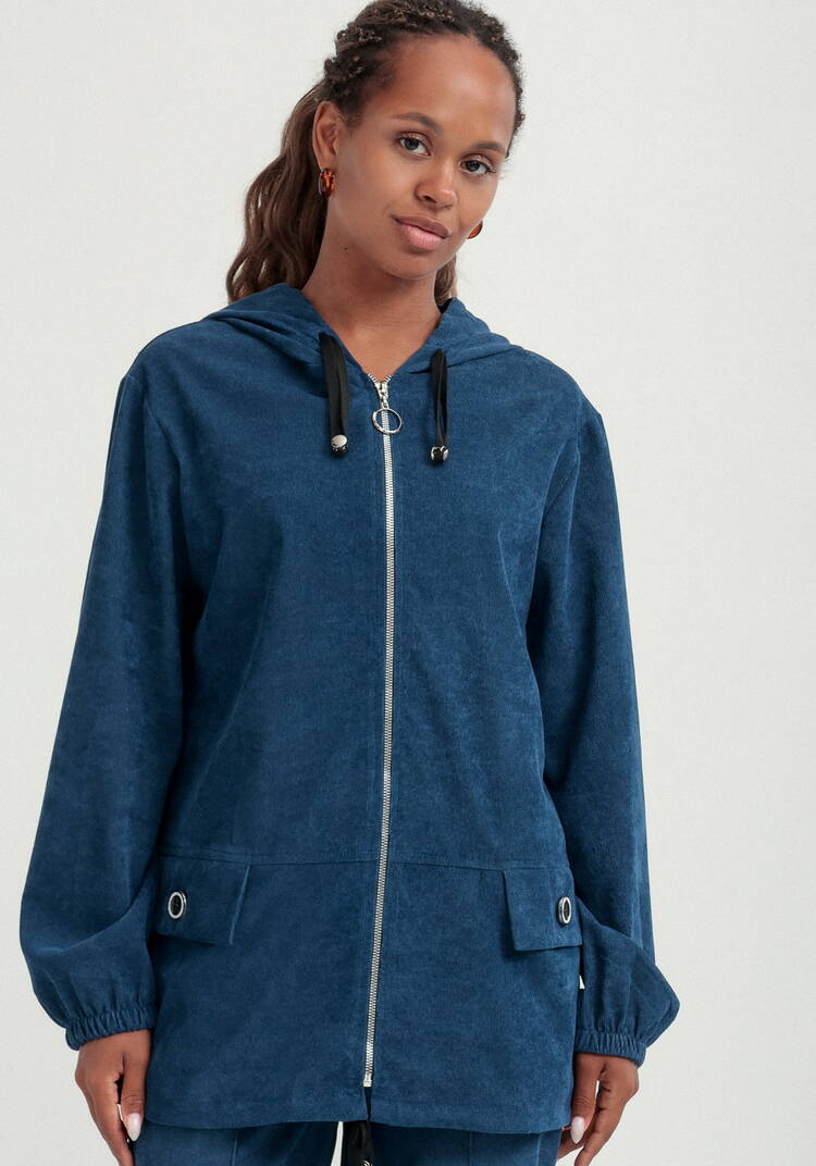 Куртка вельветовая с капюшоном на молнии шир.  750, рис. 4