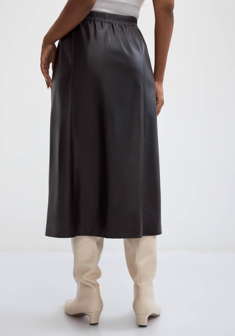 Юбка из экокожи Марина шир.  750, рис. 3