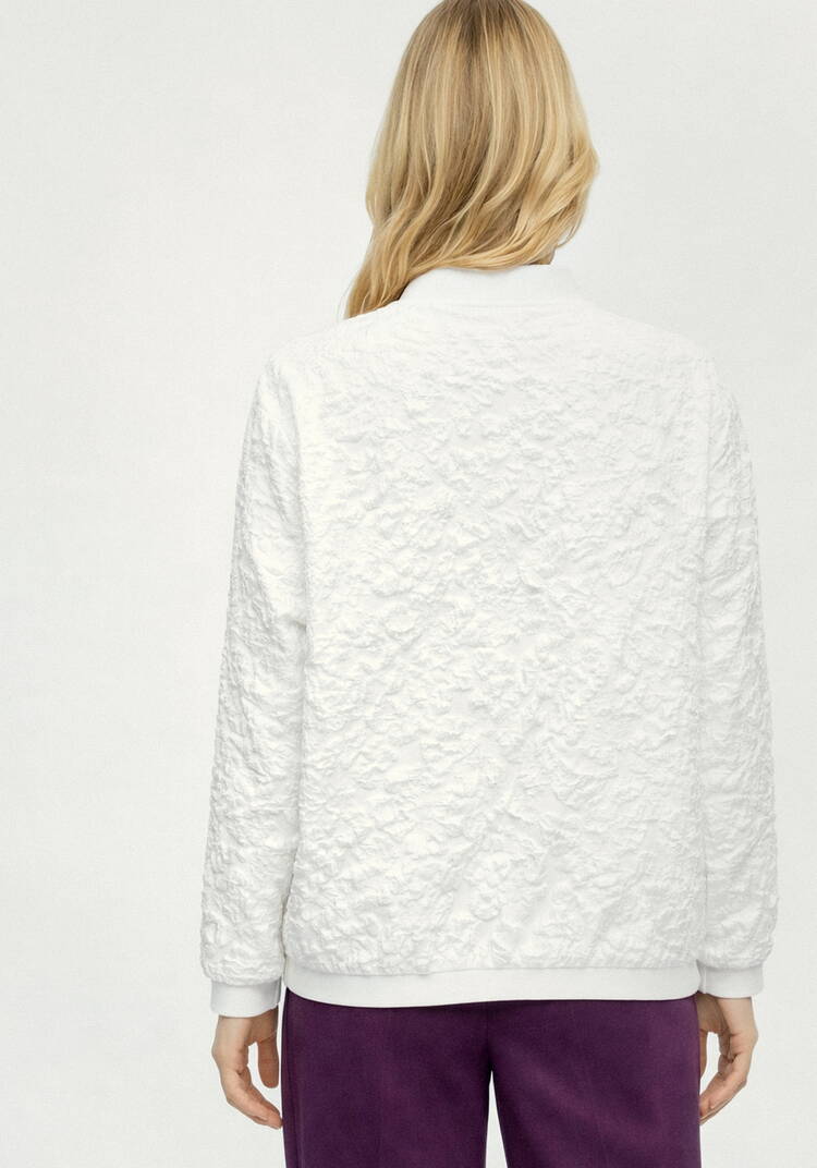 Бомбер из ткани с жаккардовым узором шир.  750, рис. 37