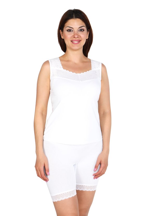 Хлопковая женская маечка Лянжери шир.  580, рис. 6