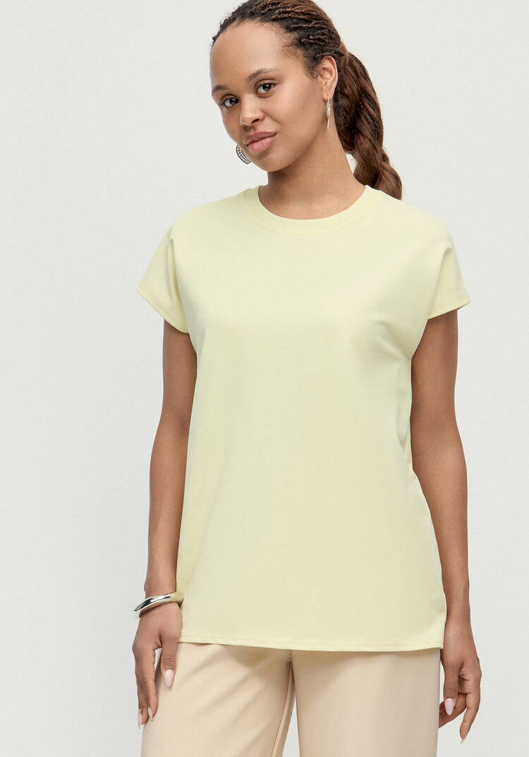 Футболка из трикотажа со спущенным плечом шир.  750, рис. 8