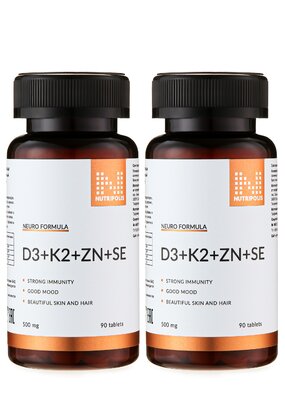 Комплекс D3+K2+Zn+SE, 2 шт