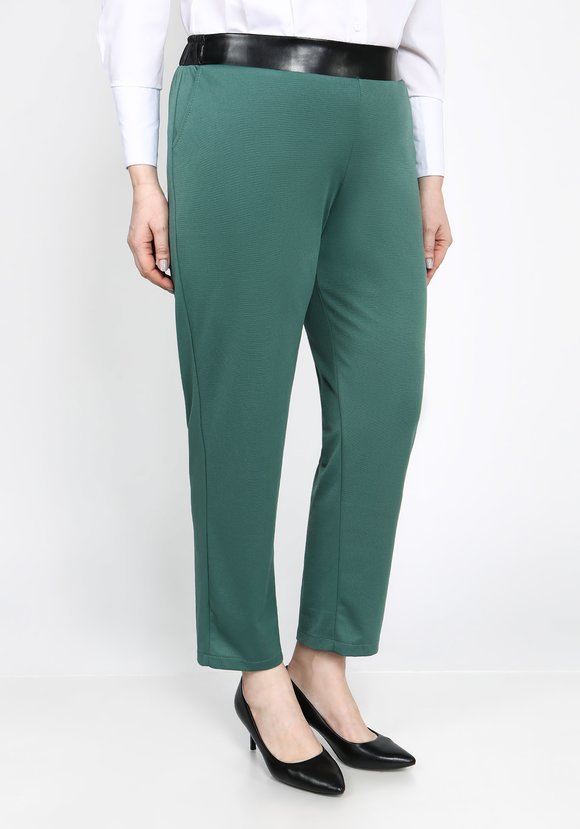 Брюки с поясом из эко-кожи шир.  580, рис. 5