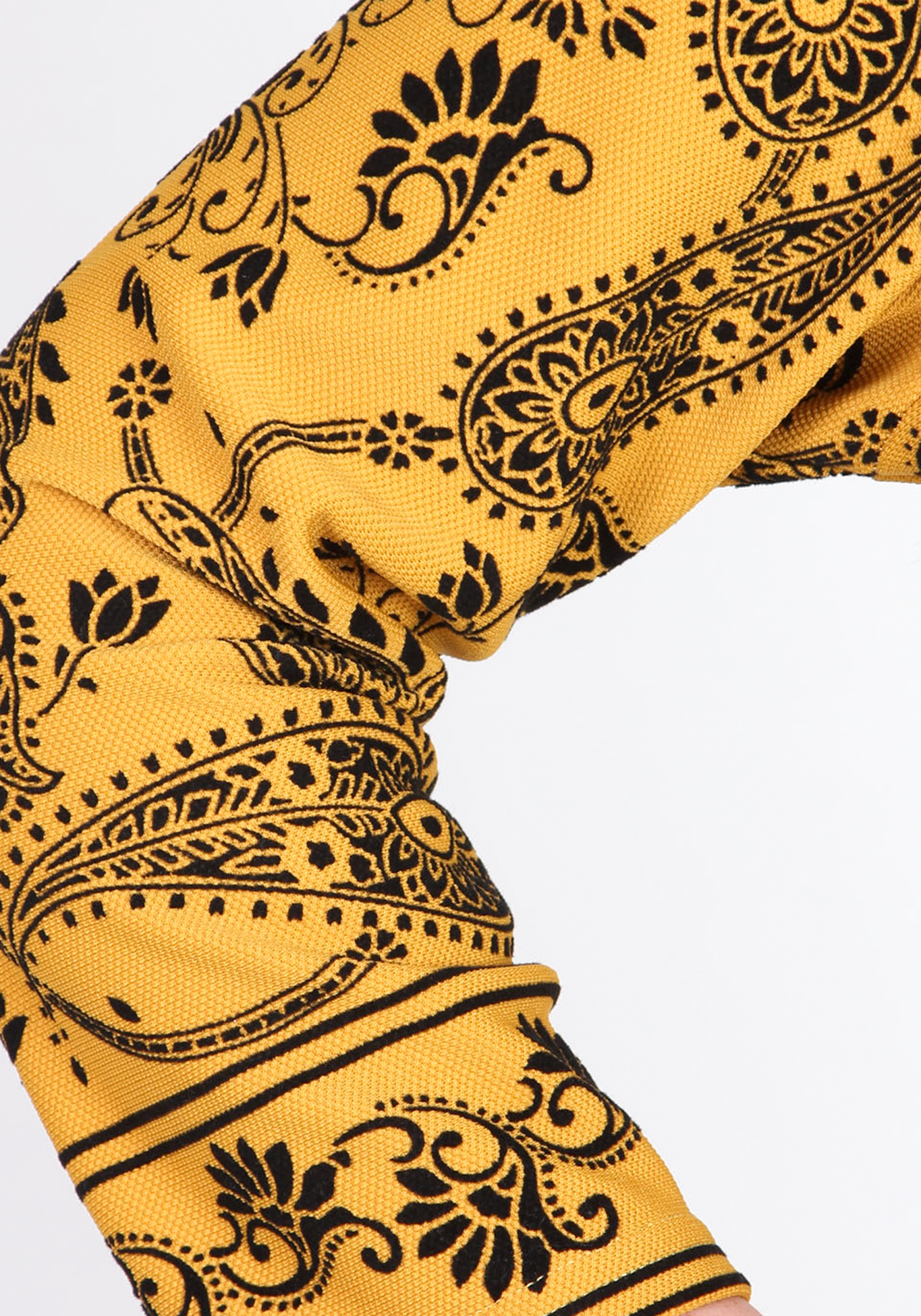 Платье-миди с оригинальной контрастной вставкой GalaGrosso, цвет желтый, размер 52 - фото 3