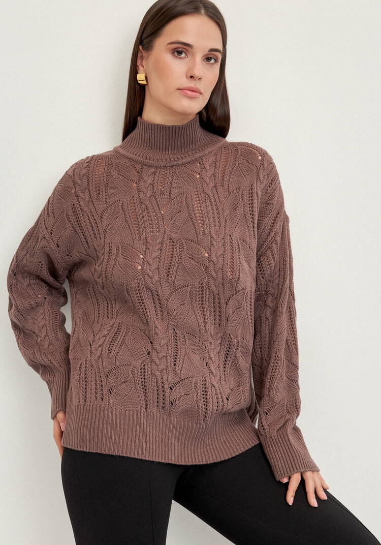 Джемпер с ажурными косами шир.  750, рис. 9