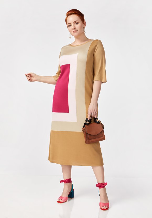 Платье с принтом коллор блок шир.  580, рис. 7