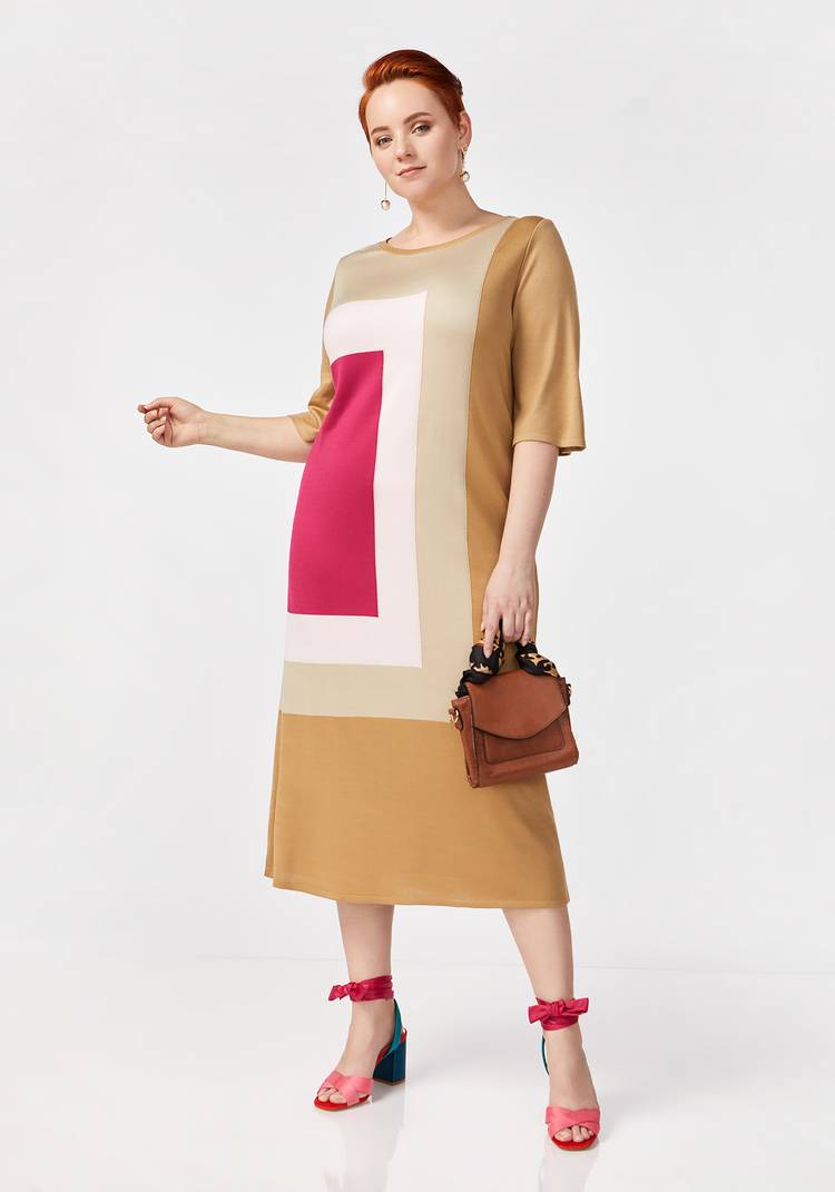 Платье с принтом коллор блок шир.  750, рис. 7