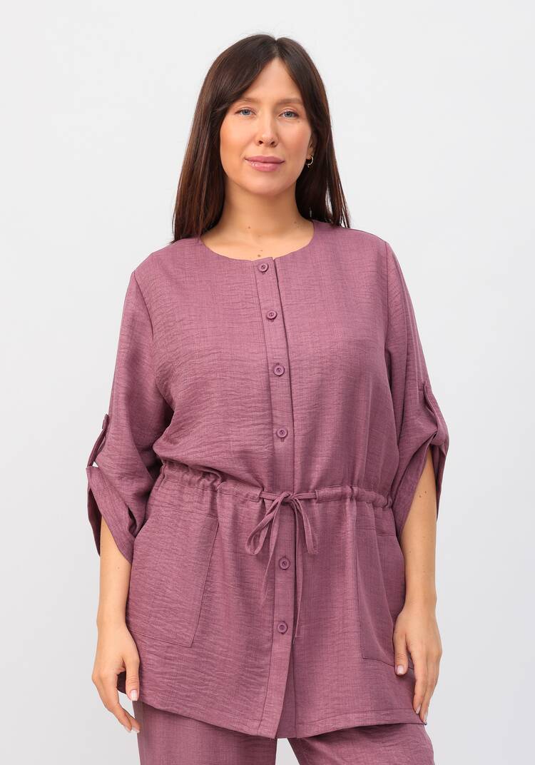 Кардиган на пуговицах с кулиской по талии шир.  750, рис. 20