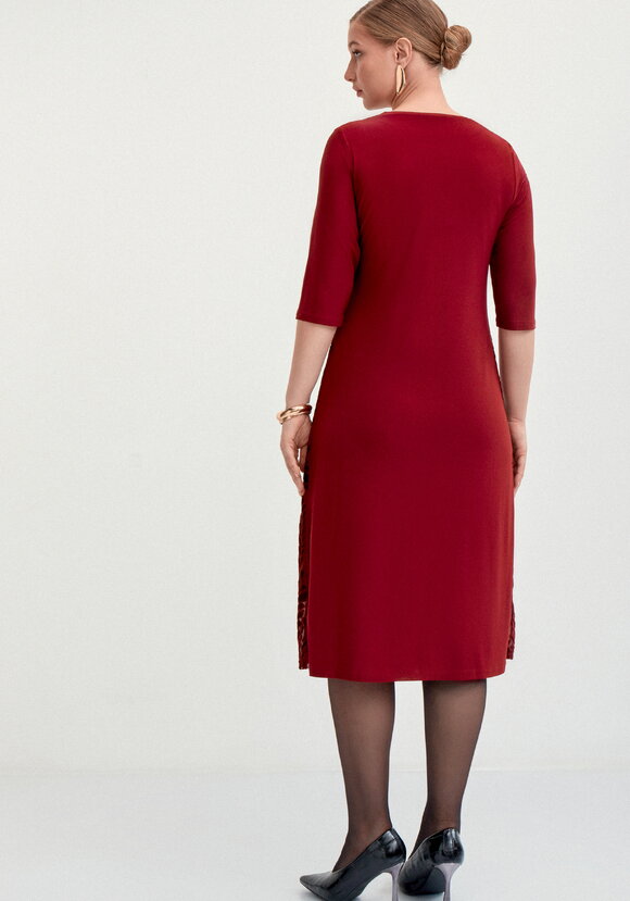 Платье из панбархата и трикотажа шир.  580, рис. 3