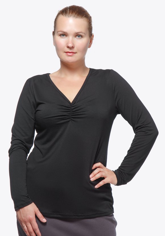 Лонгслив с V-образным вырезом шир.  580, рис. 1