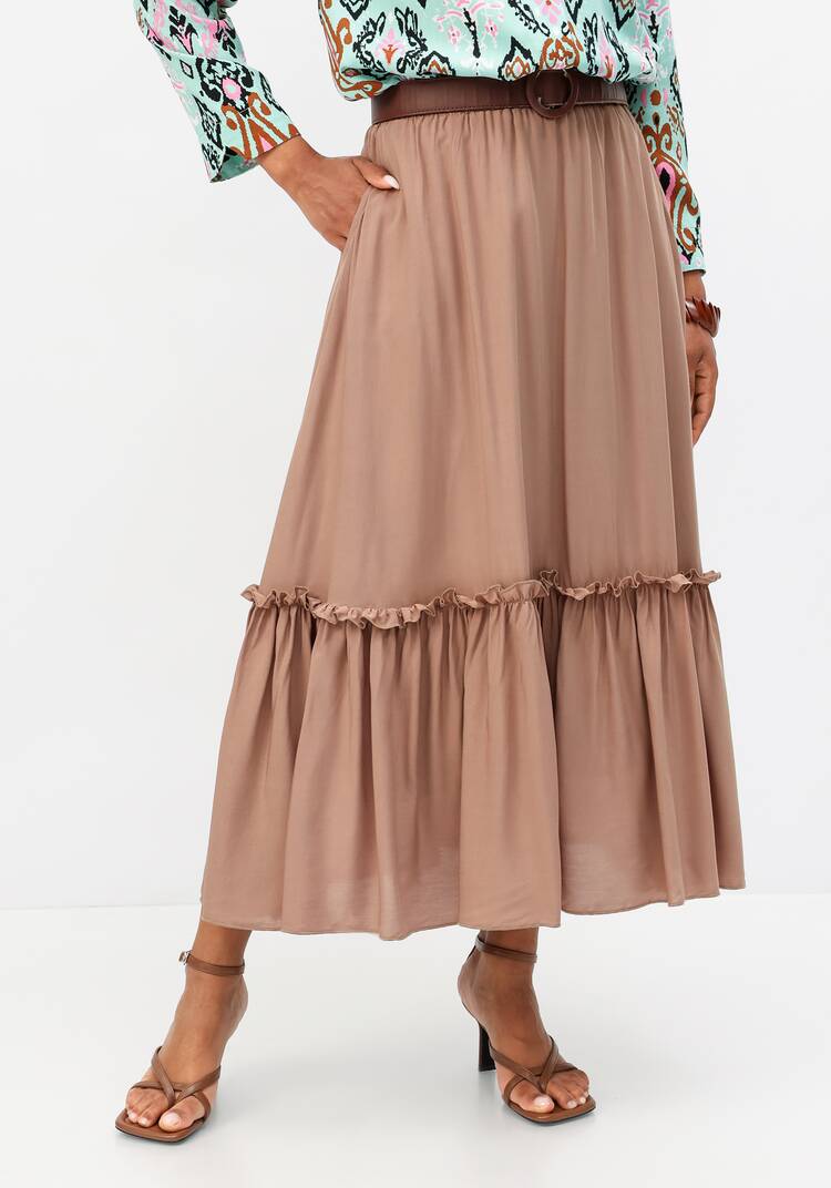 Юбка на эластичной ленте с ярусами шир.  750, рис. 9