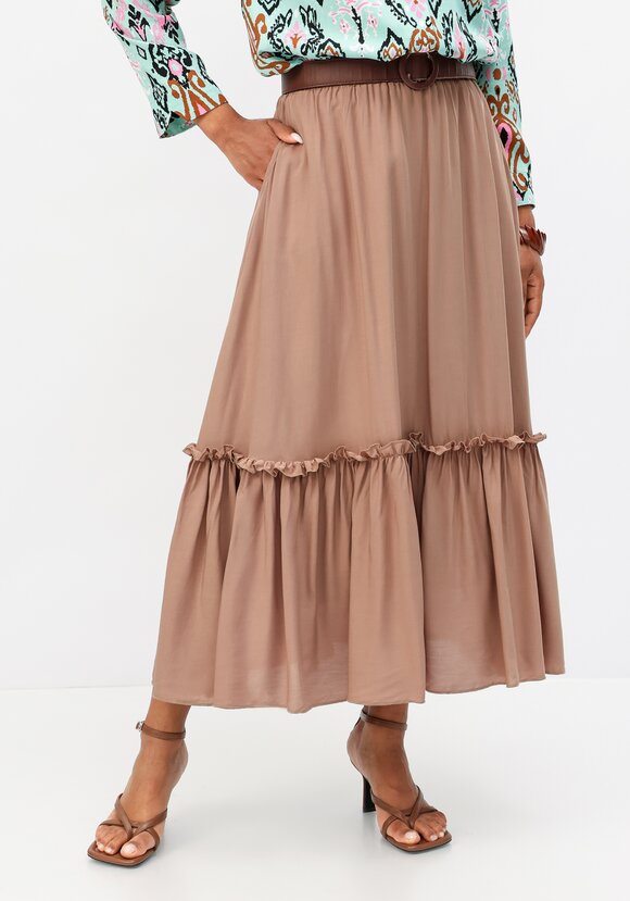 Юбка на эластичной ленте с ярусами шир.  580, рис. 9