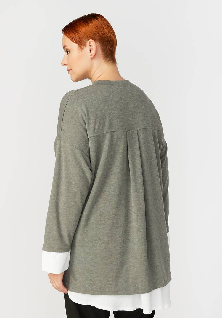 Туника свободная с контрастными вставками шир.  750, рис. 13