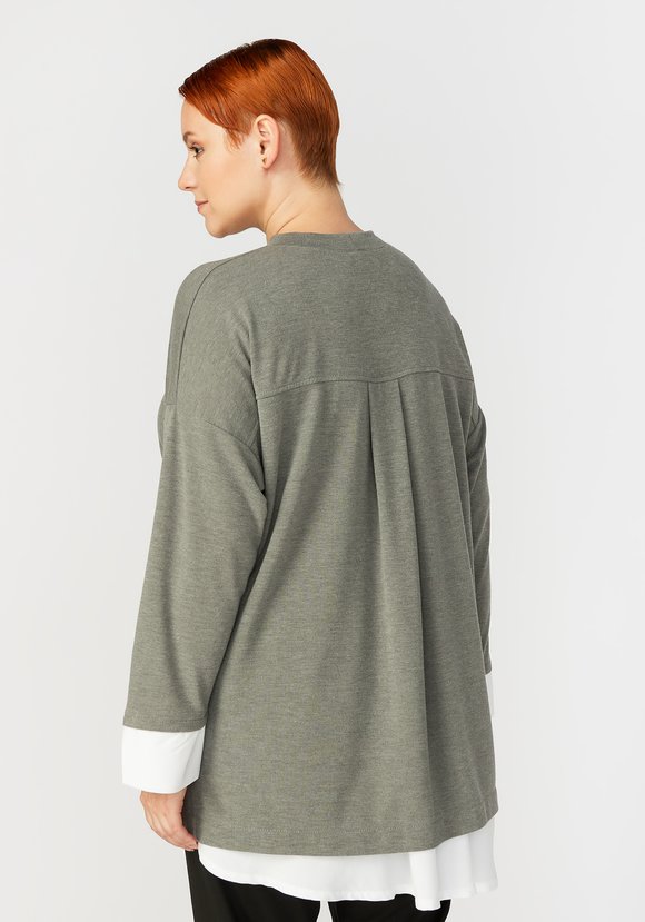 Туника свободная с контрастными вставками шир.  580, рис. 13