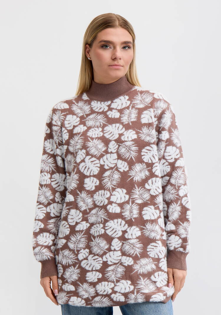 Туника пушистая с принтом шир.  750, рис. 22