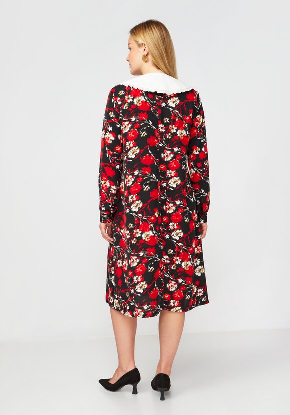 Платье принтованное со съемным воротником шир.  580, рис. 19