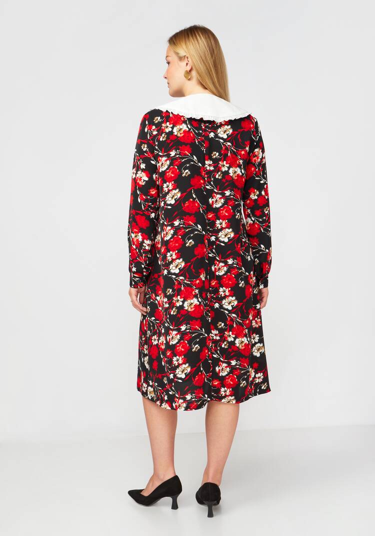 Платье принтованное со съемным воротником шир.  750, рис. 19