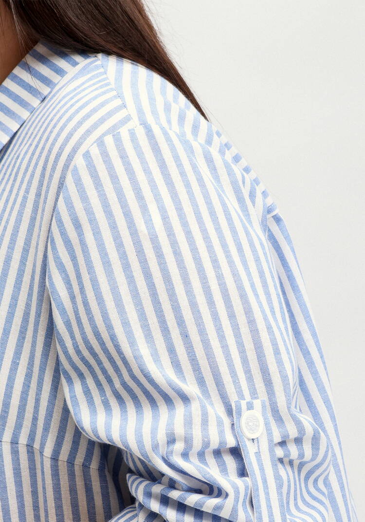 Платье-рубашка в полоску прямого силуэта шир.  750, рис. 21