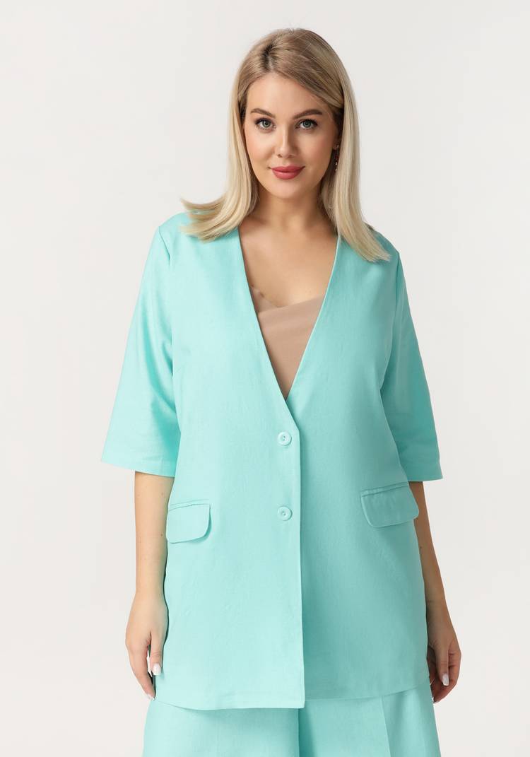 Жакет с карманами свободного кроя шир.  750, рис. 10