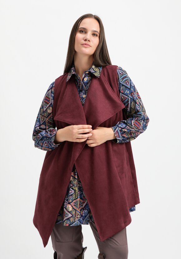 Жилет оверсайз с воротом апаш шир.  580, рис. 8